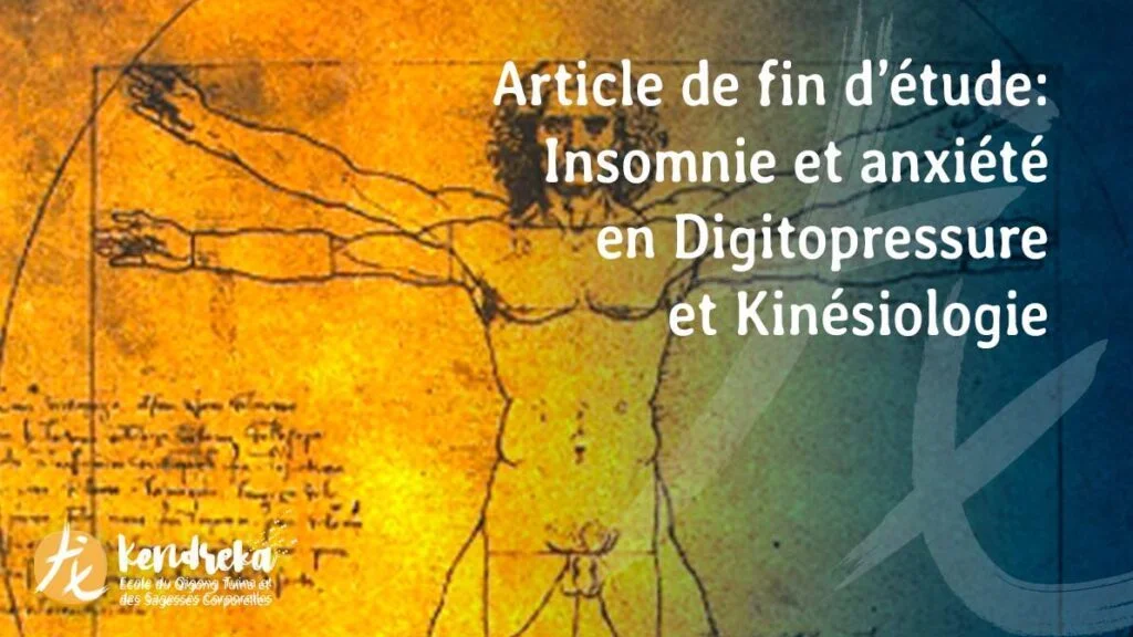 Article traitement insomnie médecine chinoise